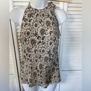 Ann Taylor Sleeveless Halter Top Size 10P Silk